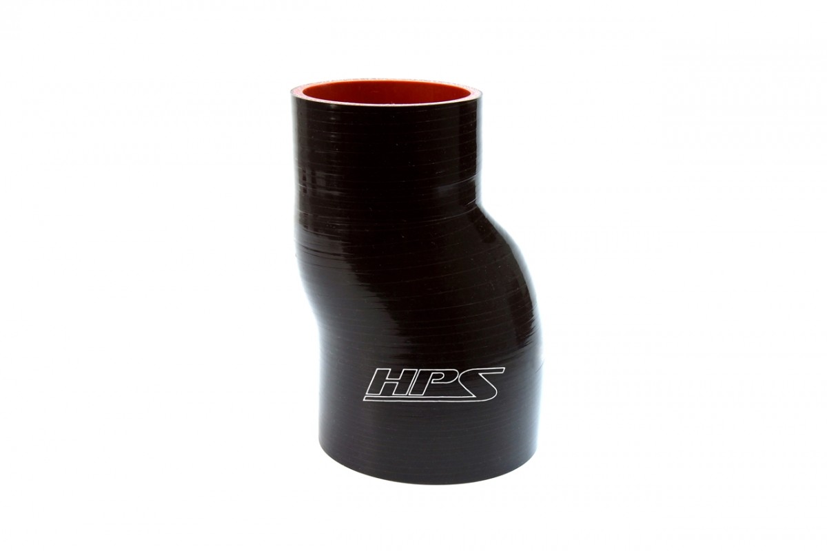 Black Silicone Reducer Coupler Hose HPS HTSRNBLK-057 2.25-2.5 ID 3 Length Silicone High Temp 4-Ply Reinforced